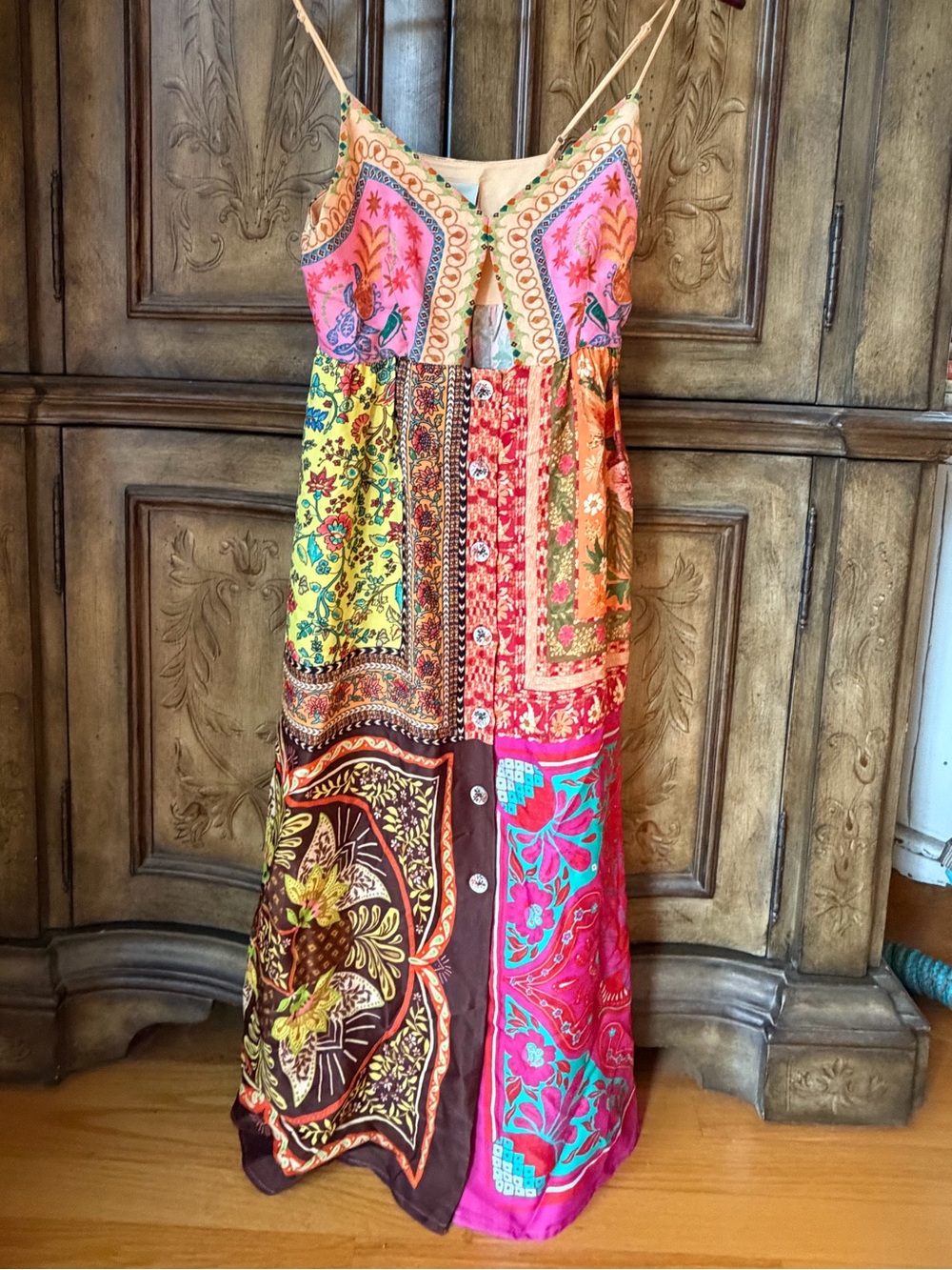 FARMRIO Bohemian Patchwork Maxi Dress - Multicolor